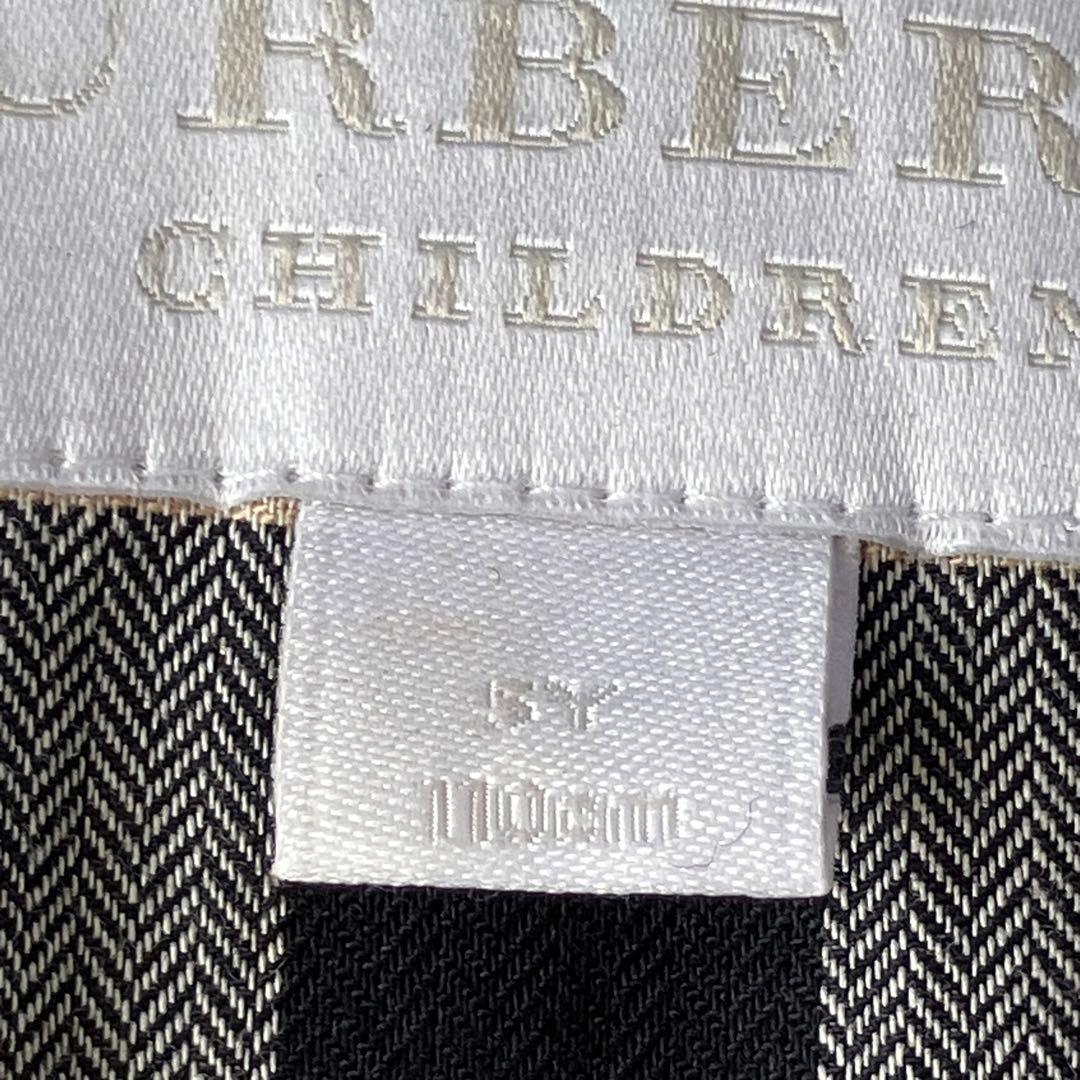 【美品】バーバリー チルドレン　カシミヤ&羊毛混 Pコート　ノバチェック　110