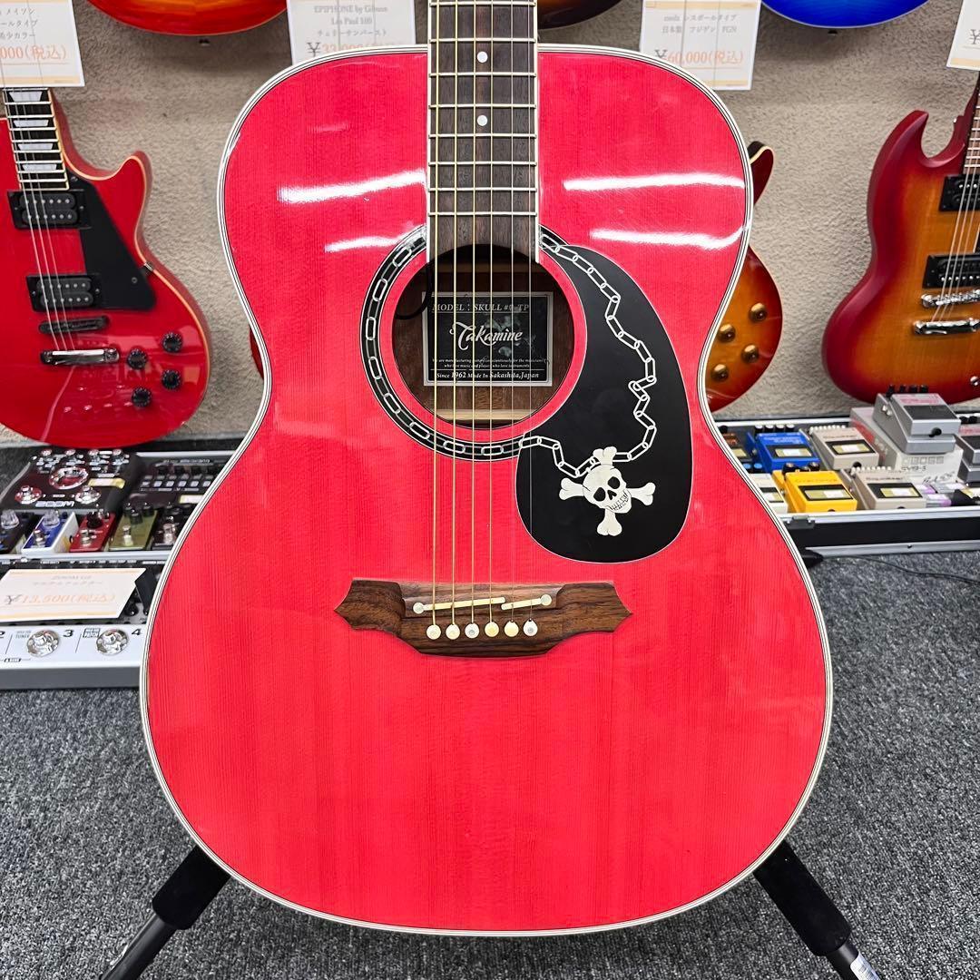 【10134】 takamine skull #7 TP エレアコ ピンク 高峰