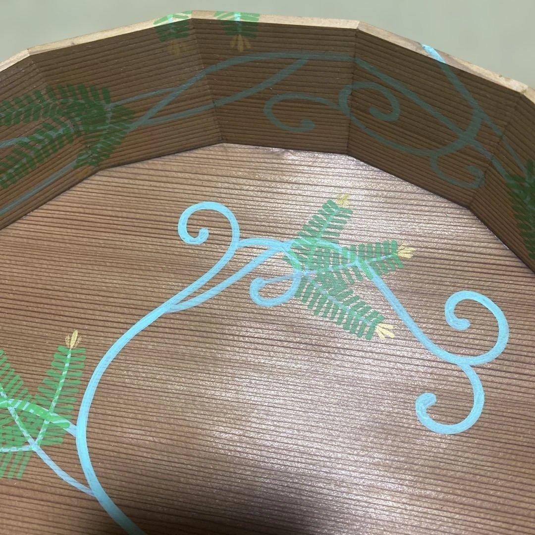 茶道具　16角　玄々斎好写　松唐草　雄斎　炭斗　裏千家