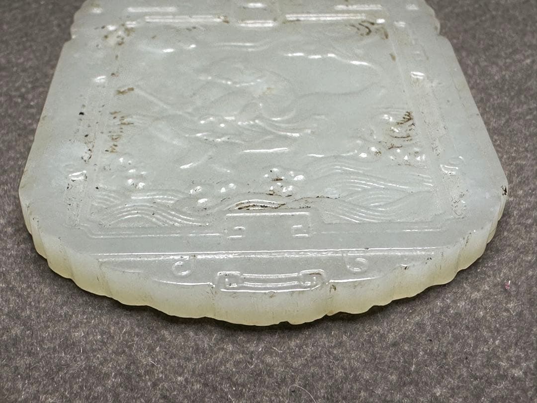 中国美術　ループタイ　和田玉　古砡　白砡　根付　天然素材　アンティーク　置物骨董