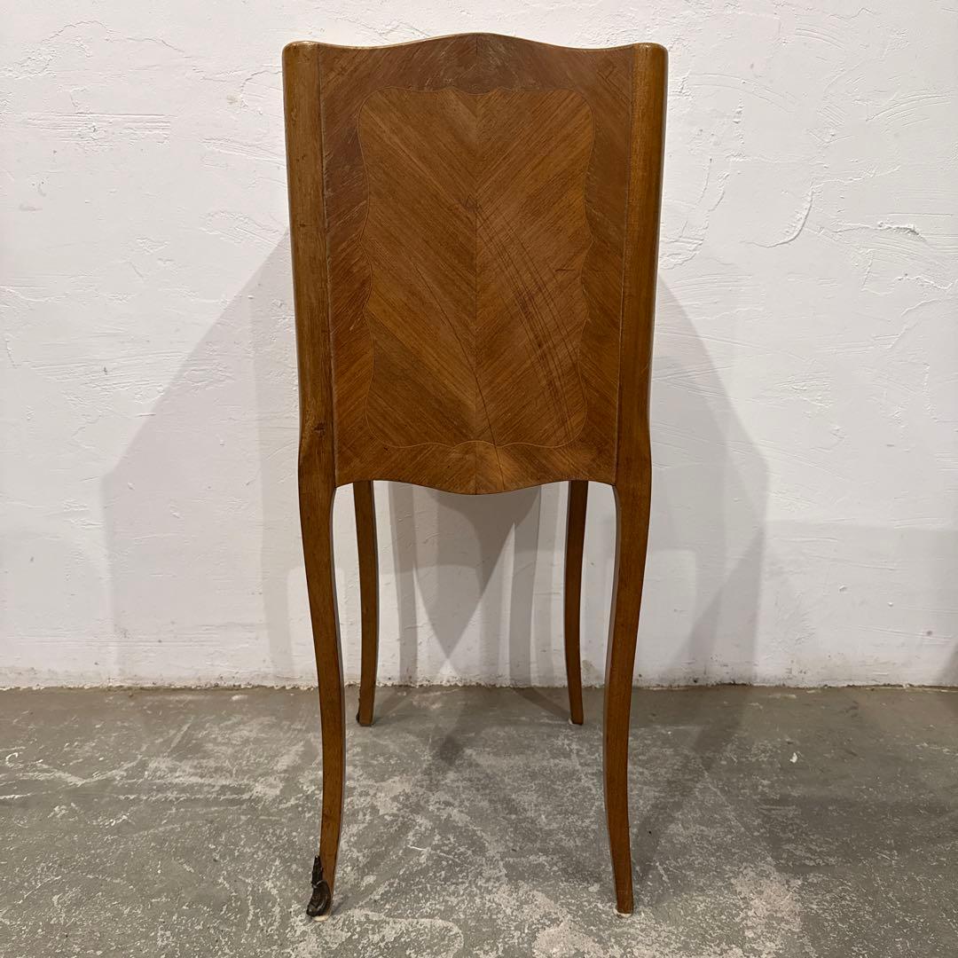 ヴィンテージ　木製サイドテーブル　引き出し／棚付き