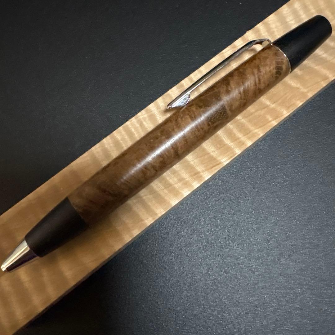 〈希少〉野原工芸　特上チーク瘤　ロータリーボールペン