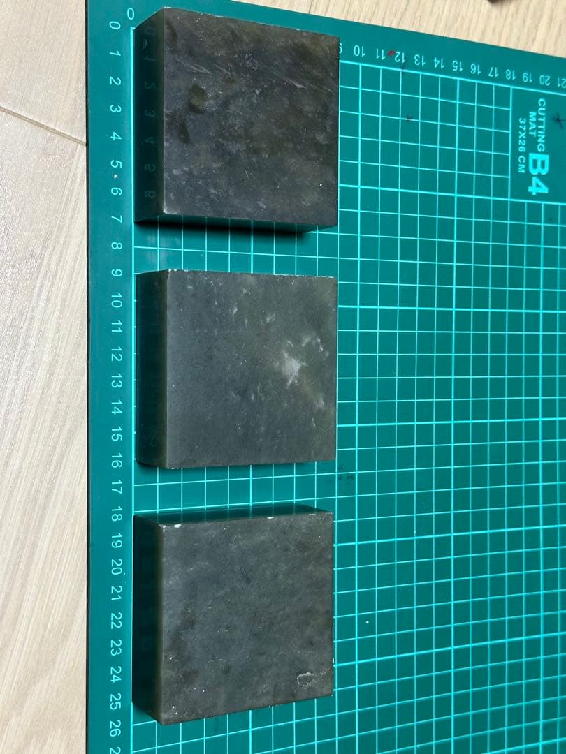 遼寧石　印材　印石　大材　公募用　書法展　篆刻　7cm 3点セット　②