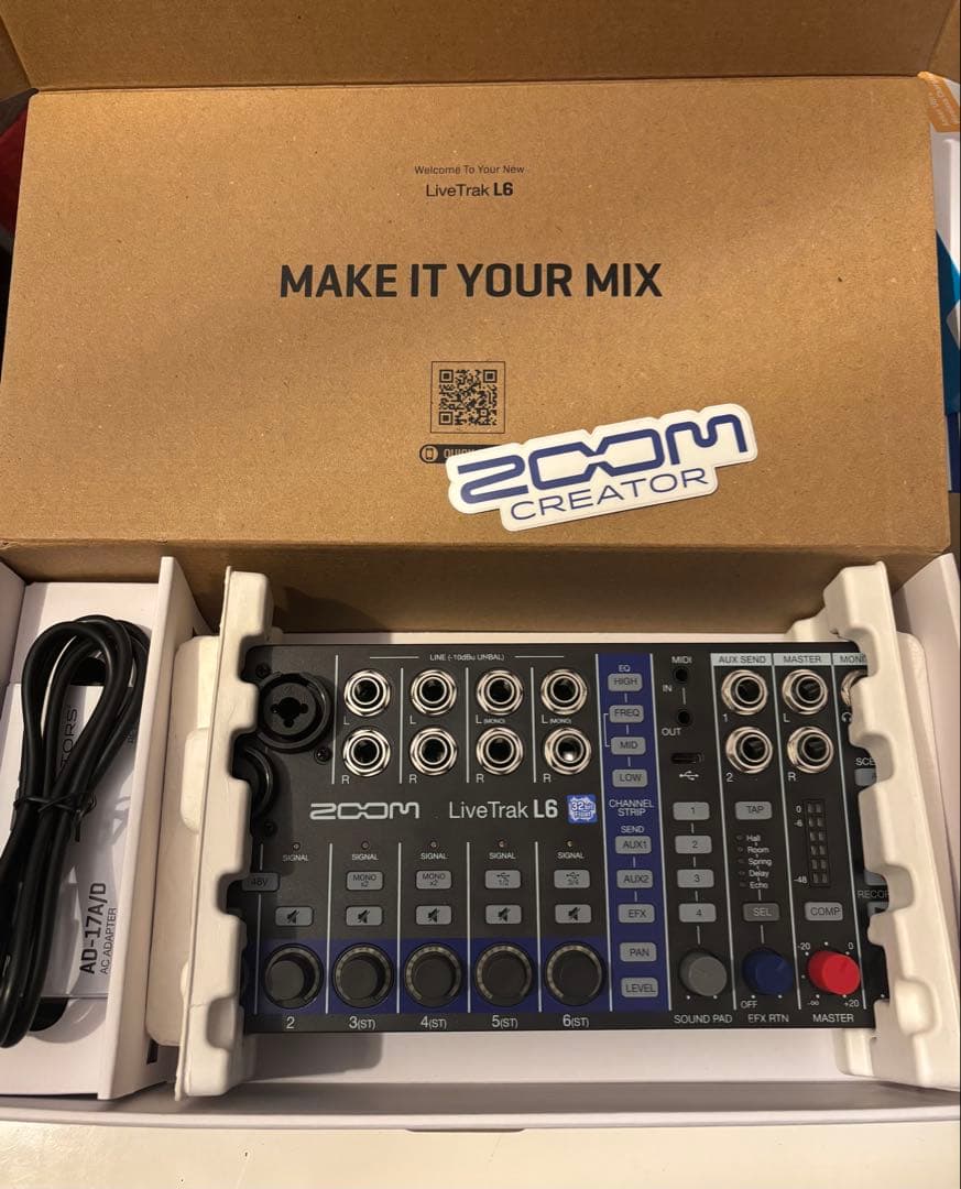 【即配送】ZOOM LiveTrak L6 デジタルミキサー 箱あり