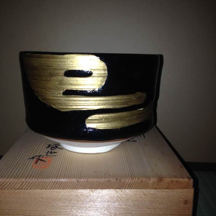 抹茶茶碗(黒瀬川茶盌)新開琢也作