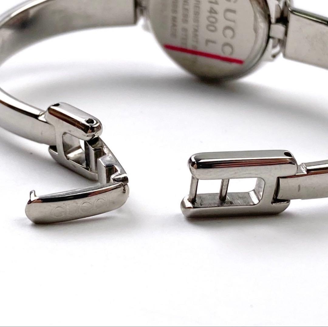 【稼働美品】GUCCI グッチ バングルウォッチ 1400L 腕時計 黒文字盤