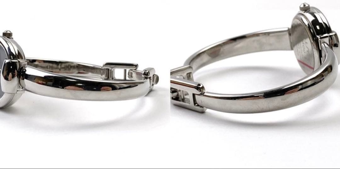 【稼働美品】GUCCI グッチ バングルウォッチ 1400L 腕時計 黒文字盤