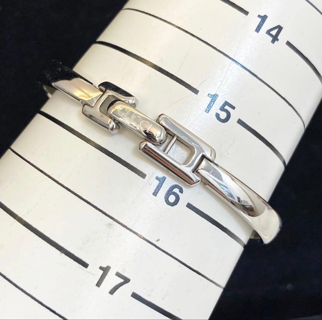 【稼働美品】GUCCI グッチ バングルウォッチ 1400L 腕時計 黒文字盤