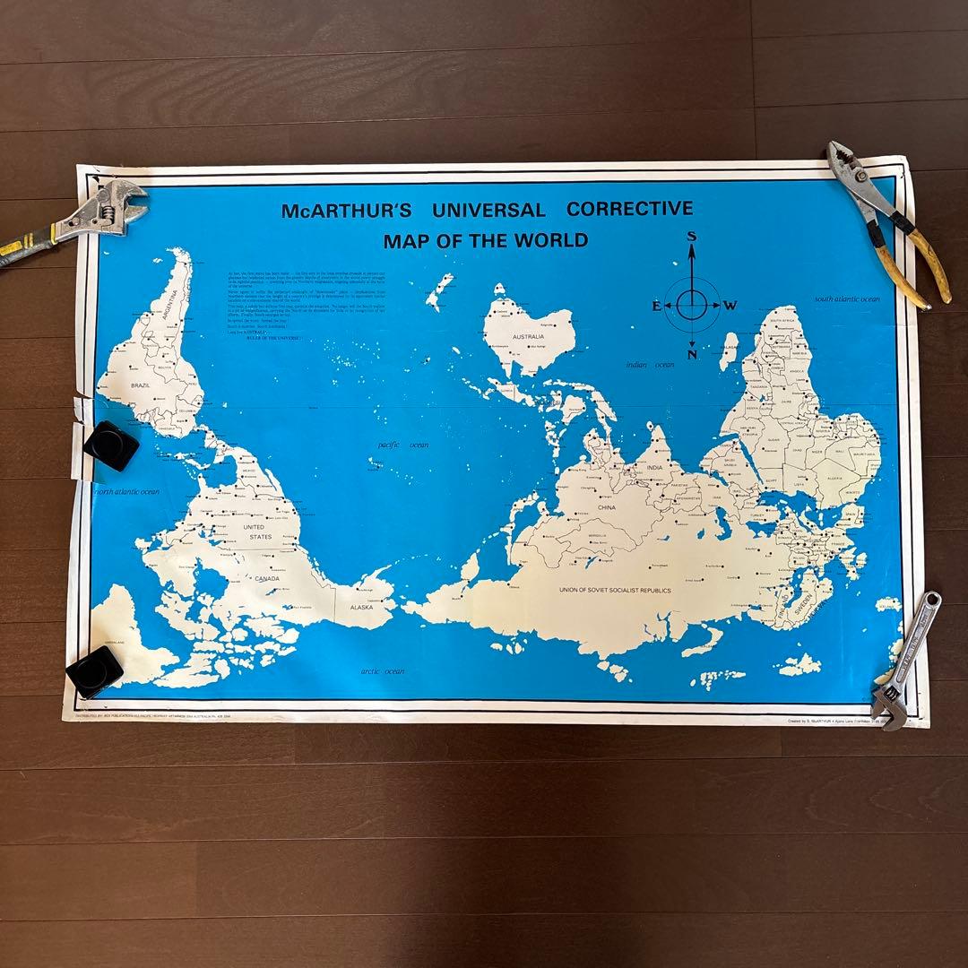 ビンテージ　70’s 世界地図　ワールドマップ　ポスター