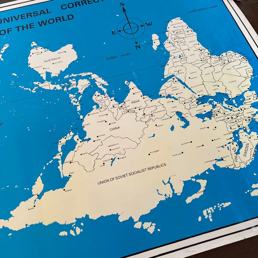 ビンテージ　70’s 世界地図　ワールドマップ　ポスター