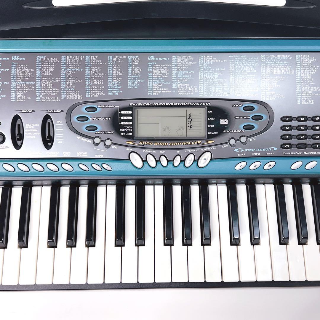 【美品・動作品】 CASIO 光ナビゲーション キーボード LK-70 BL