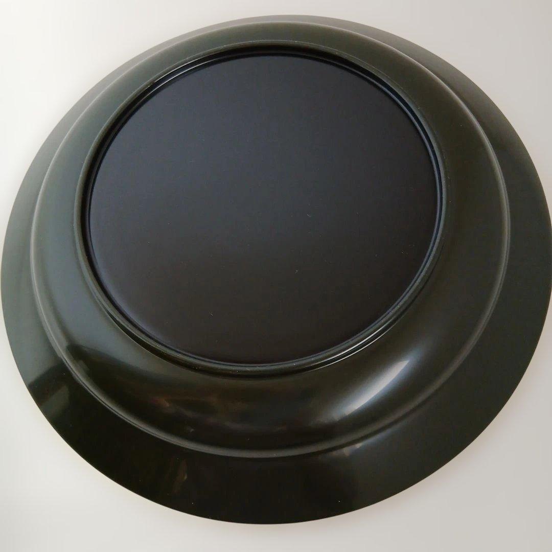 【美品】中谷光哉　遠州流 成趣庵好 青漆内朱青海盆木工芸 漆工芸 漆芸 茶道具