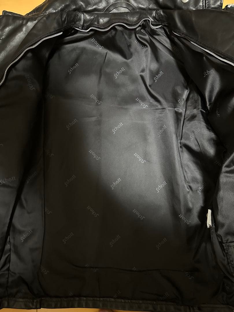 Schott シングルライダース641　カーフレザー 38