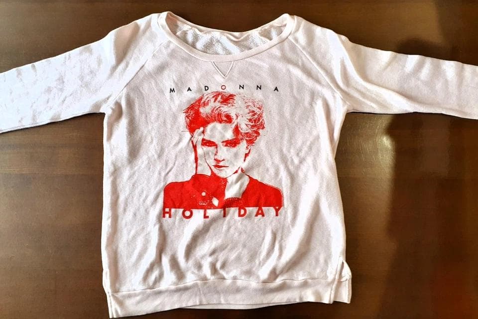 MADONNA　オフィシャル 裏起毛 ボートネック スウェット シャツ