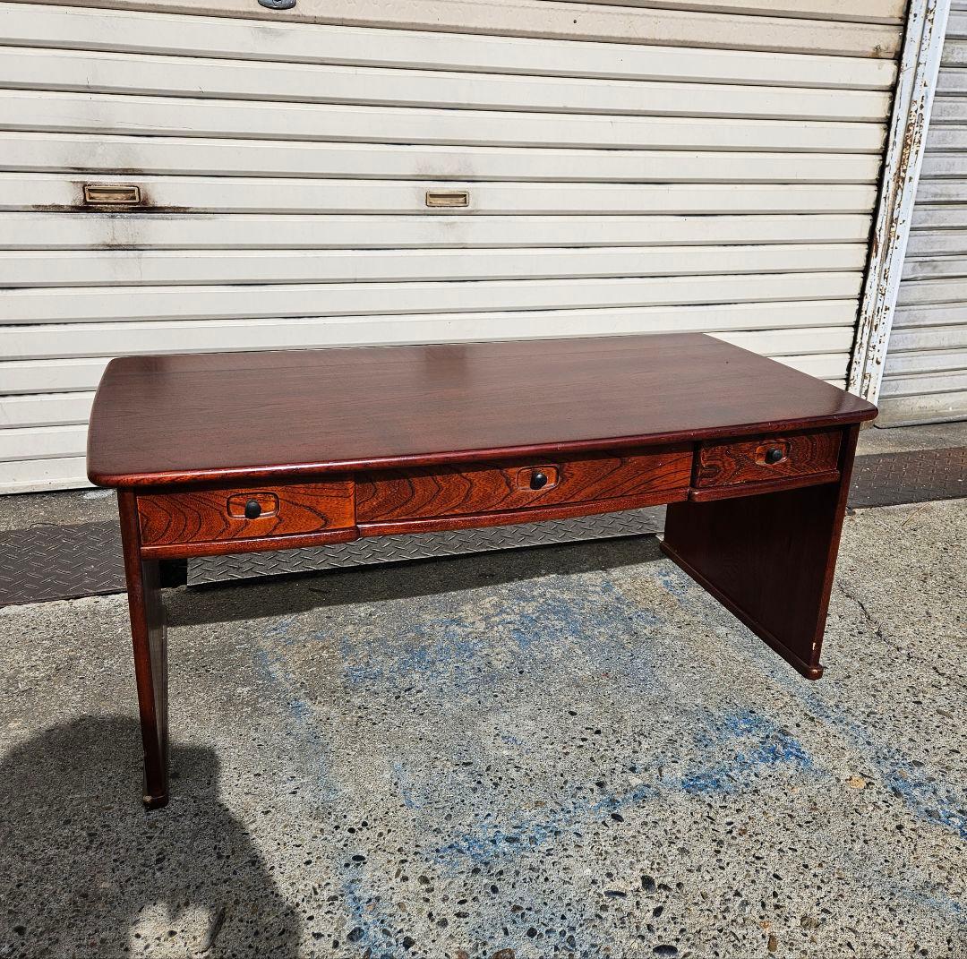 Karimoku 文机 座卓 抽斗付き 天然木製 勉強机 レトロ ヴィンテージ