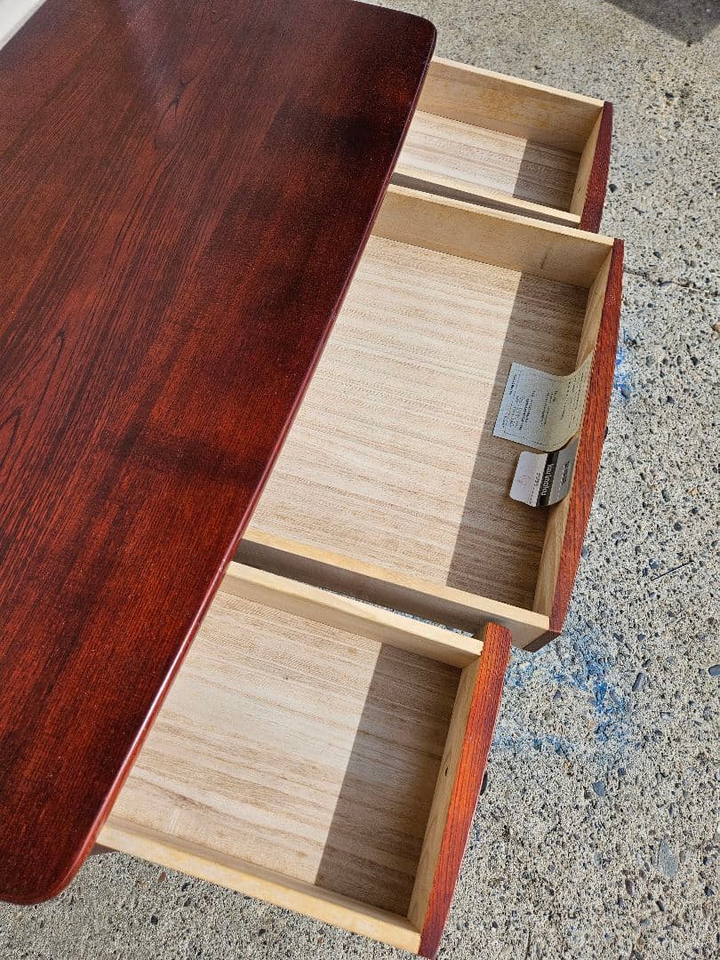 Karimoku 文机 座卓 抽斗付き 天然木製 勉強机 レトロ ヴィンテージ