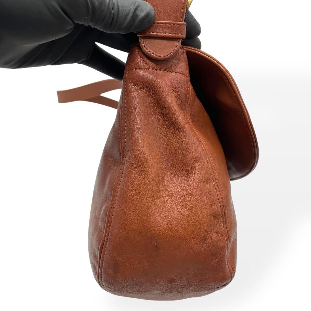 美品　希少　COACH　オールドコーチ　ショルダーバッグ　USA製　レザー　茶