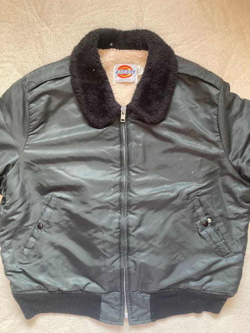 Dickies USA製 フライトジャケット ボアライナー ブラック 黒 XL