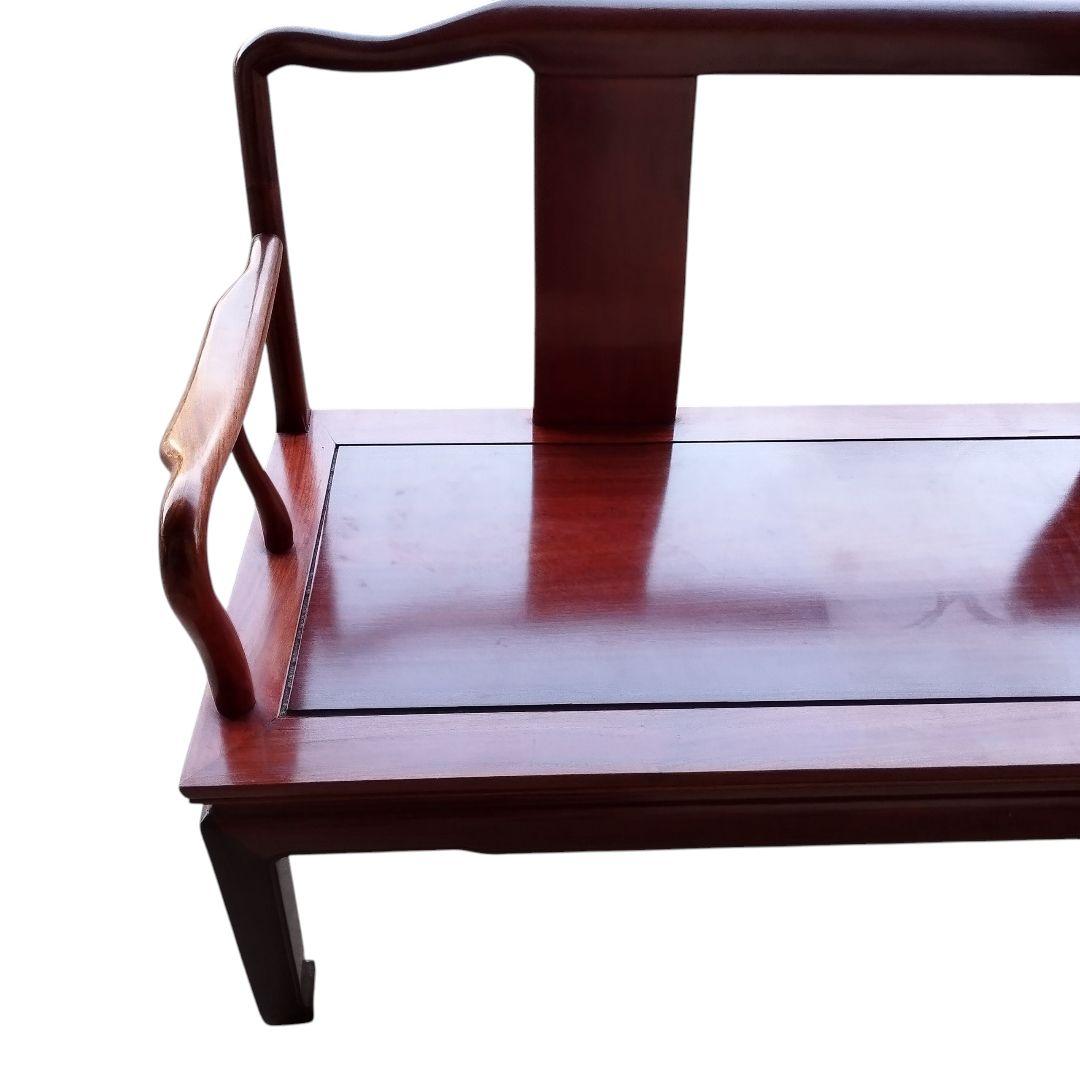 中国美術 唐木 アンティーク ヴィンテージ 唐木椅子　長椅子　昭和レトロ