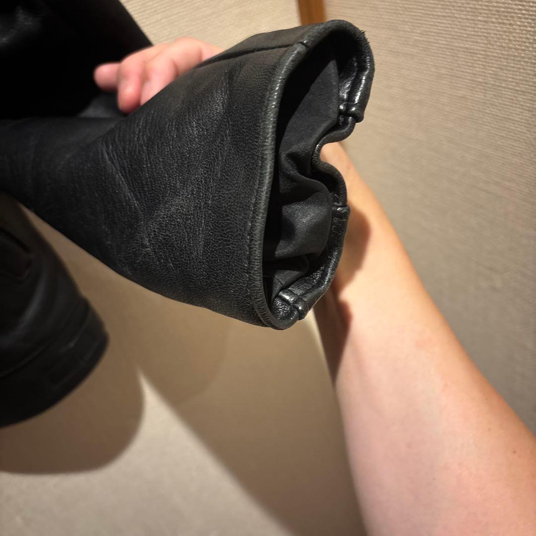 666MYWAYMAN シングルライダースジャケット 36 シープスキン 程度良