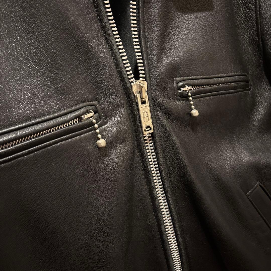 666MYWAYMAN シングルライダースジャケット 36 シープスキン 程度良