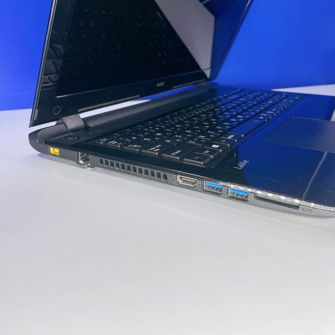 ネット検索等に最適✨Windows11✨快適SSD✨NEC黒ノートPCカメラ薄型
