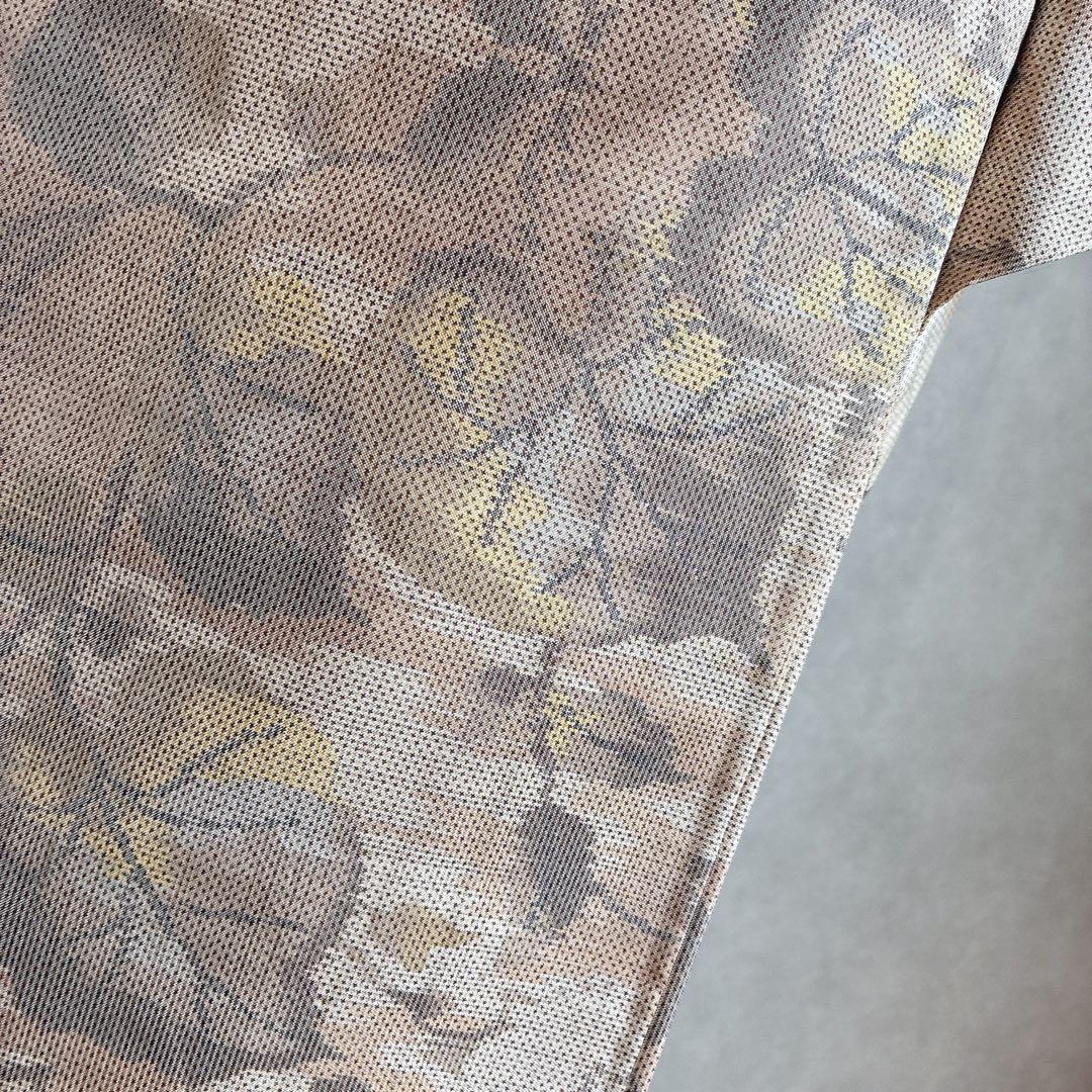 小紋　フルセット　大島紬　着物　正絹　秋の葉　名古屋帯　J5