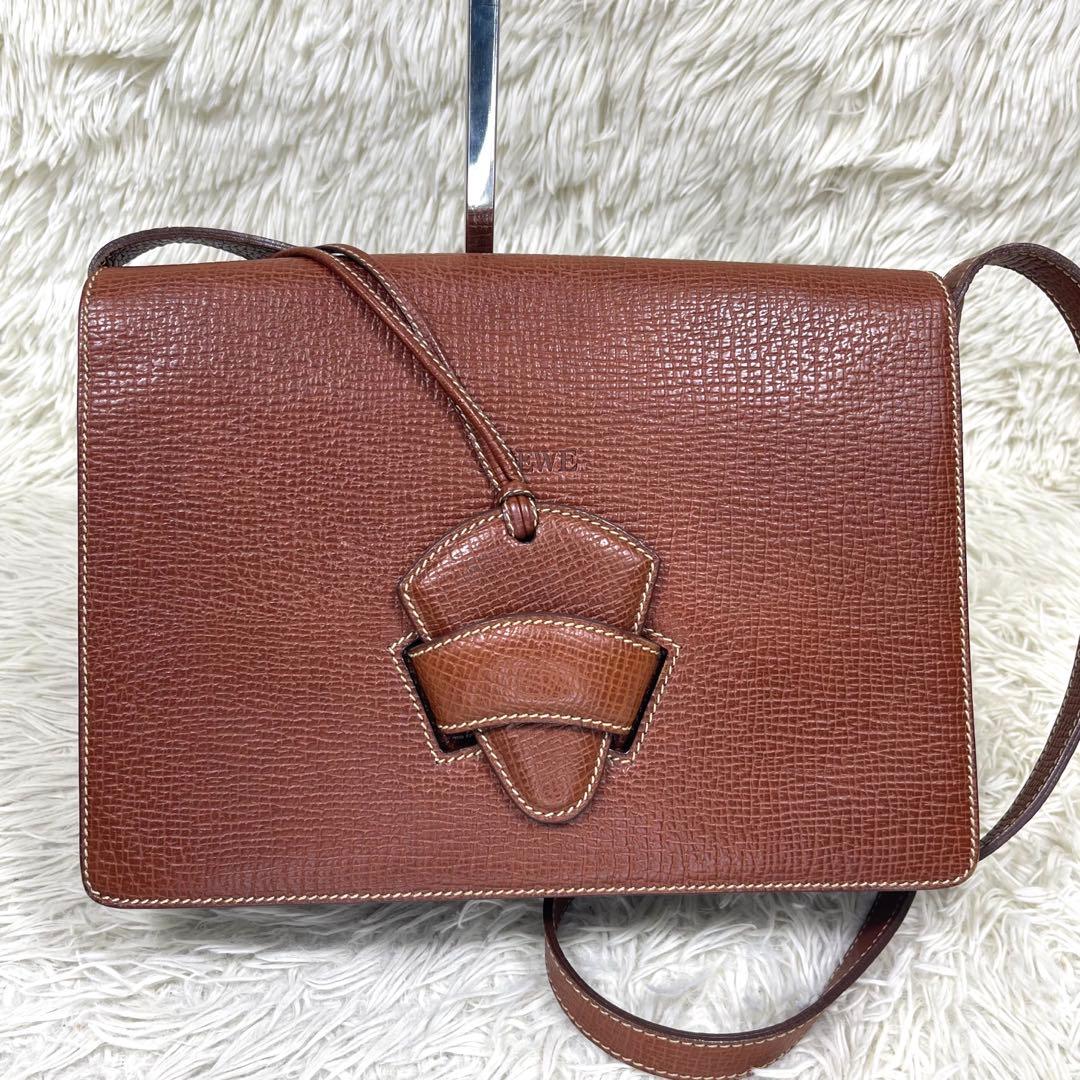 美品‼️LOEWE ロエベ　ショルダーバッグ　2way バルセレナ　ロゴ押し