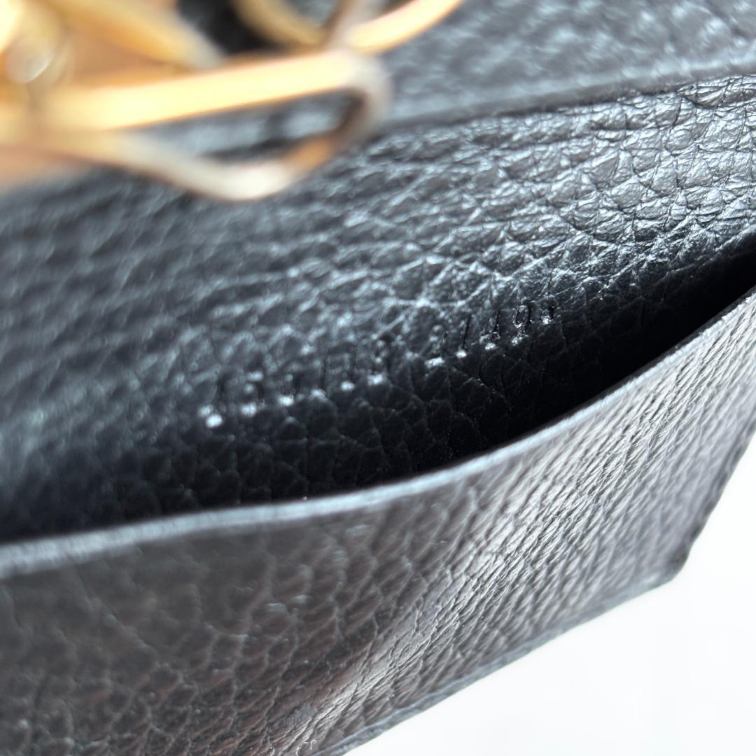 付属品完備✨️グッチ GGマーモント 6連レザーキーケース 黒 ゴールド金具