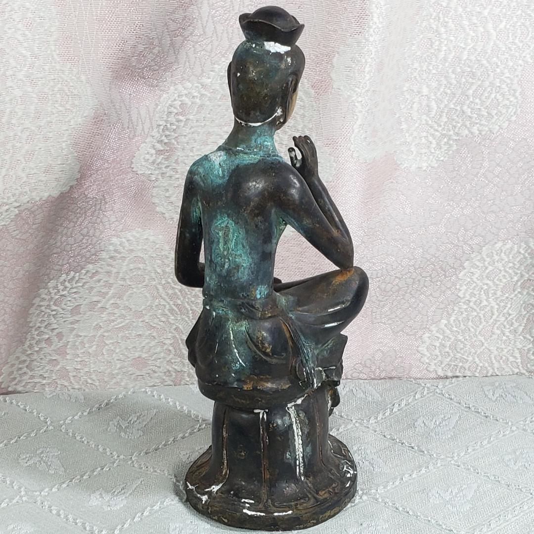 【新羅仏】◆金銅半跏思惟像 仏像◆検）天平仏 飛鳥仏 高麗仏 百済仏 空海 親鸞