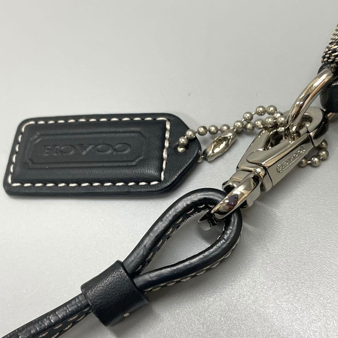 コーチ COACH 6094 美品 シグネチャー アクセサリーポーチ 黒