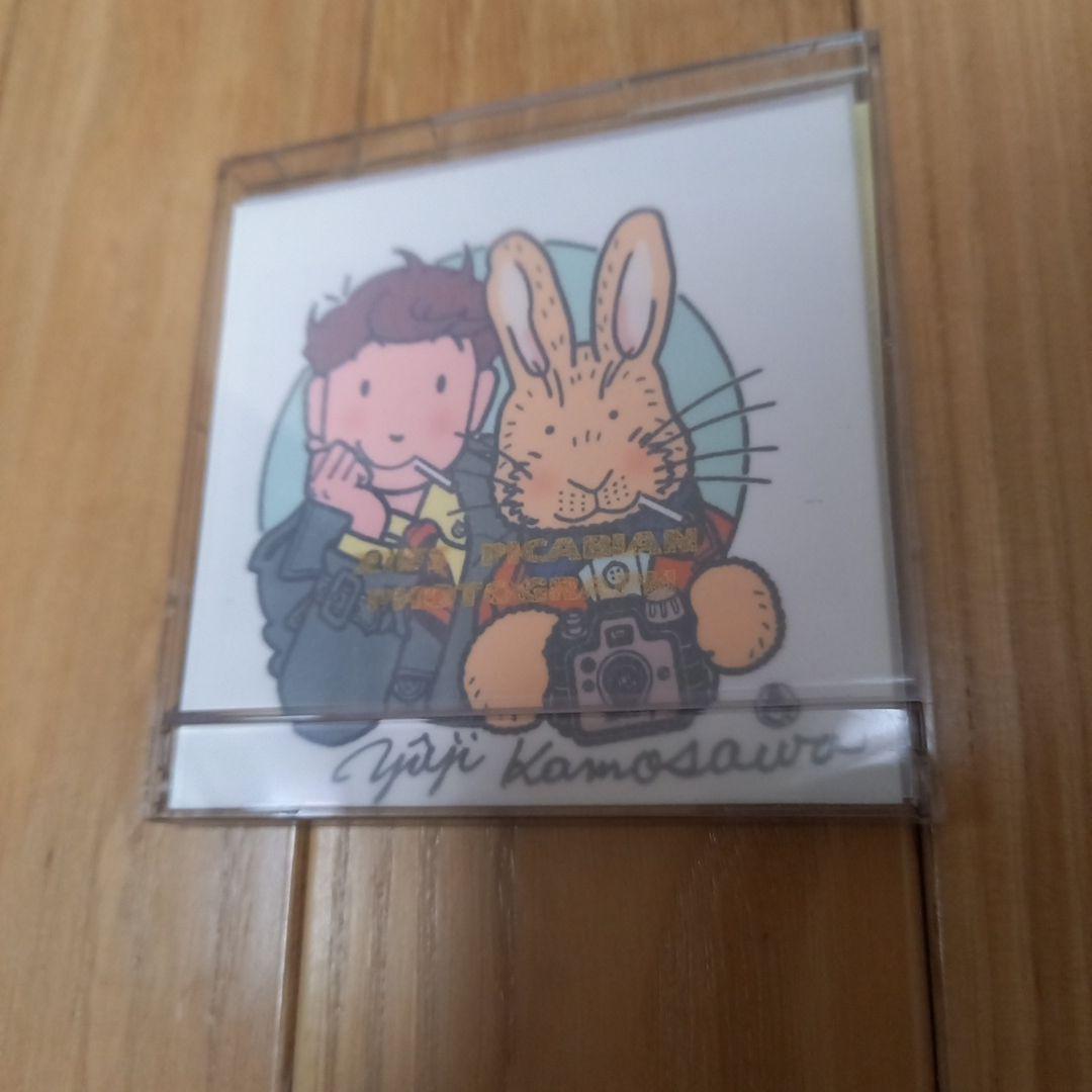 鴨沢祐仁先生　直筆イラスト色紙　レア当時物　図柄クシー君とレプス君