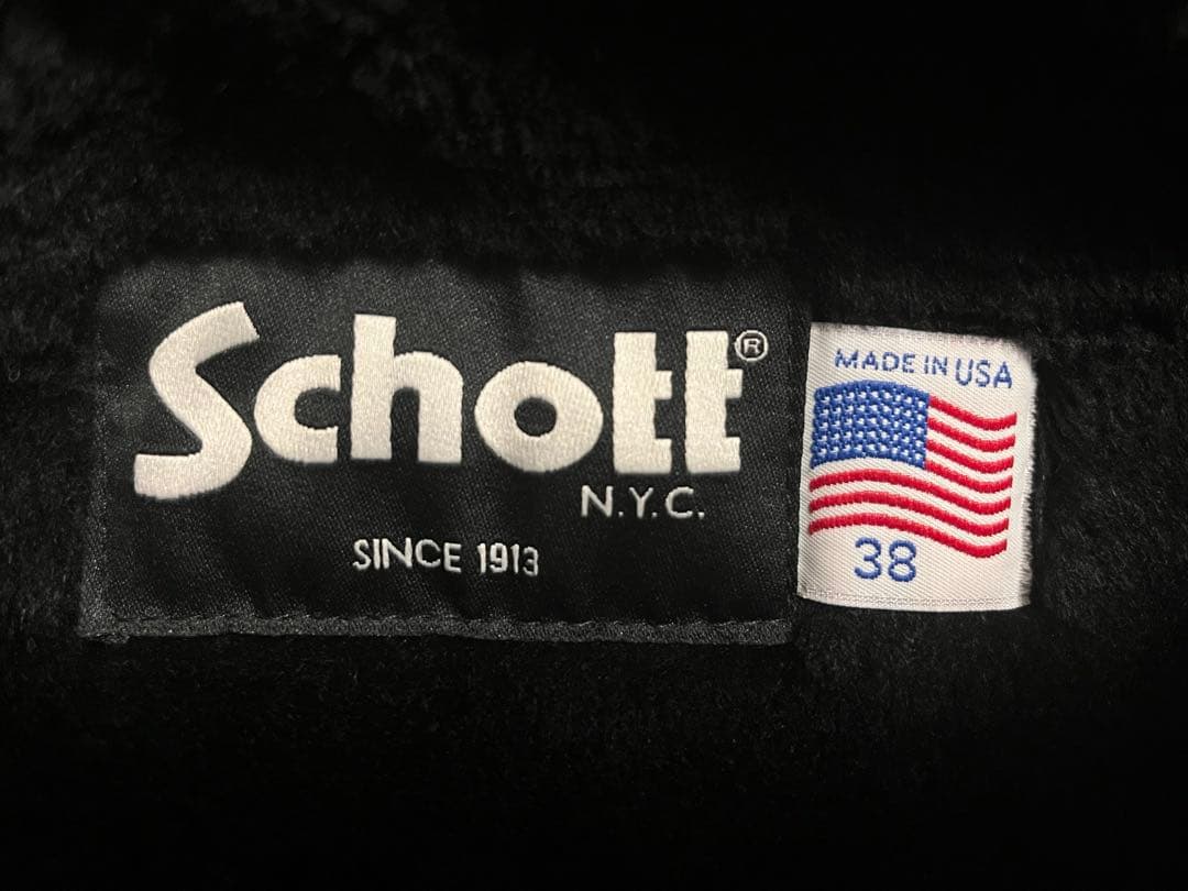 【未使用品】Schott ショット 641 シングルライダース ブラック 38