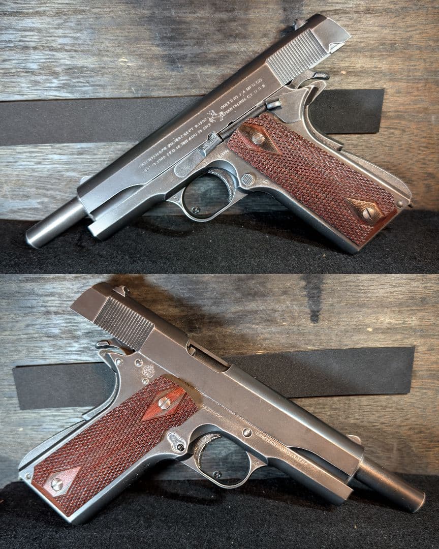 東京マルイ コルトガバメント バトルダメージ塗装 リアルウッドグリップ