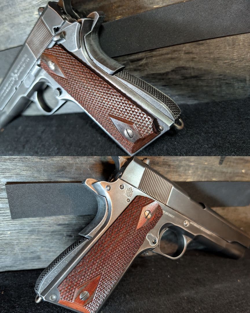 東京マルイ コルトガバメント バトルダメージ塗装 リアルウッドグリップ