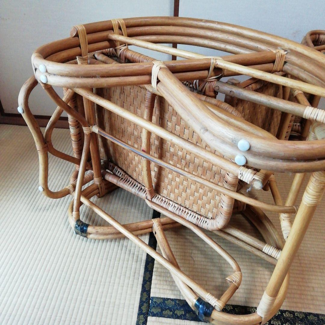 ラタン 籐編 リクライニング チェア ベッド