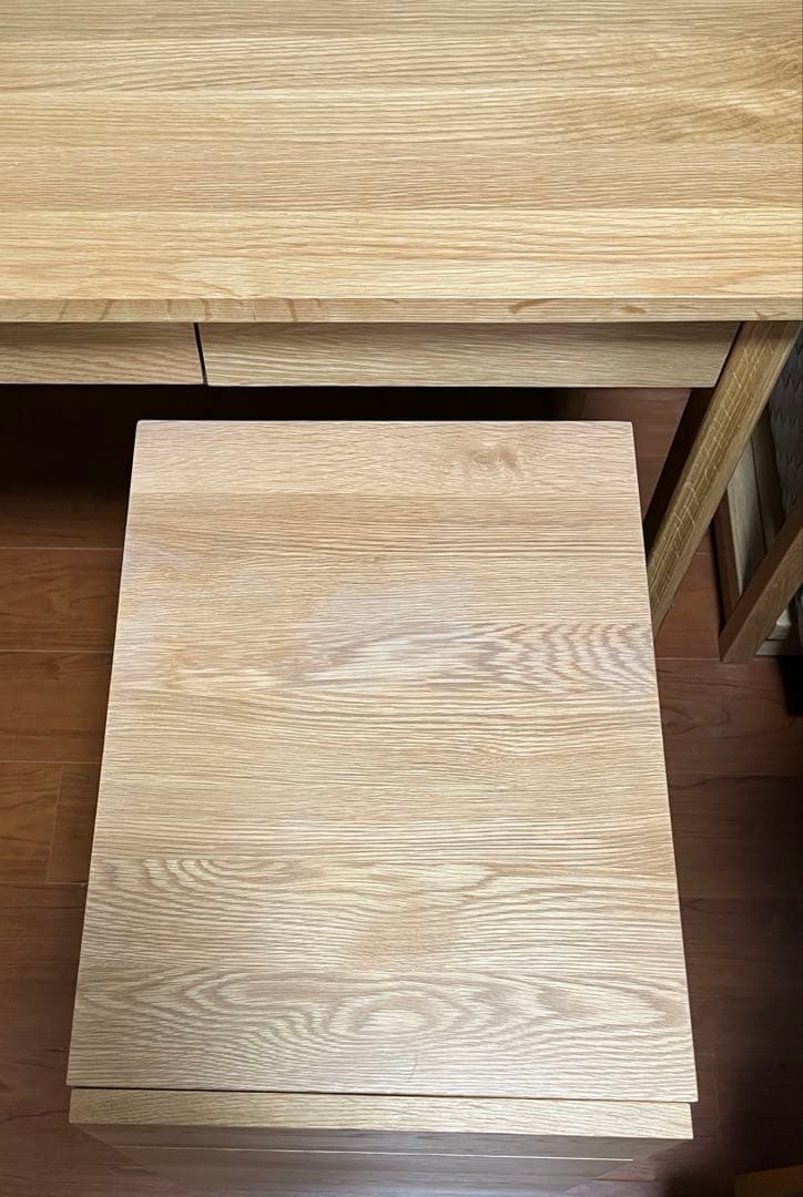 美品【無印良品！1.デスク、2.キャビネット、3.チェア - 3点セット】