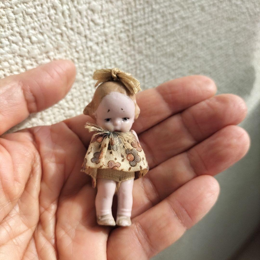 ドイツ　アンティーク　HERTWIG ミニチュアビスクドール　女の子