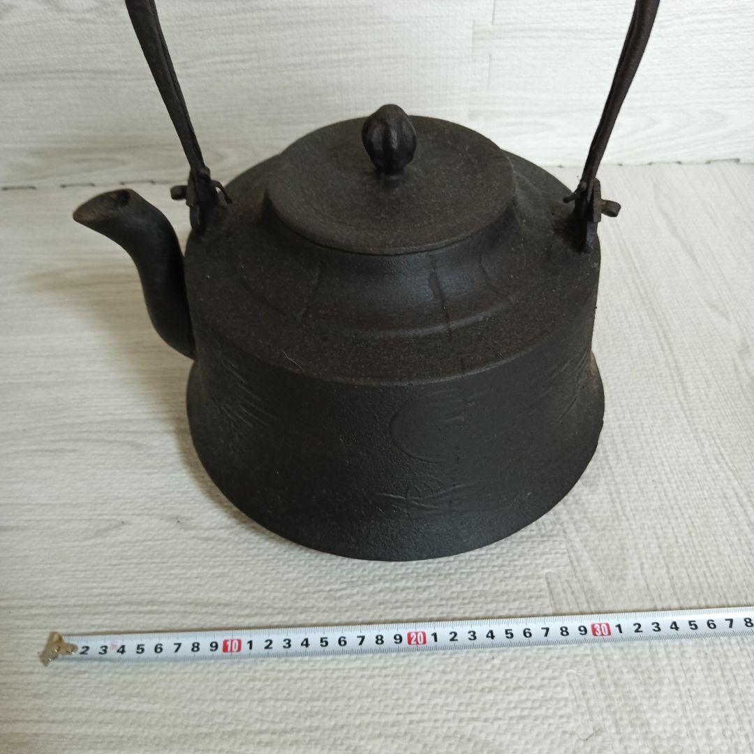刻印有　南部鉄器 鉄瓶 急須 鋳鉄製 重厚 古道具 アンティーク