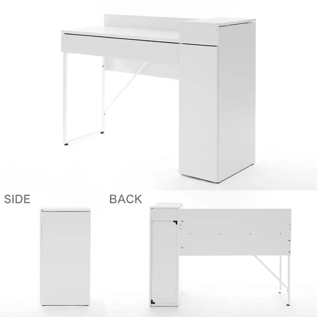 ホワイトドレッサーテーブル 大容量収納付き