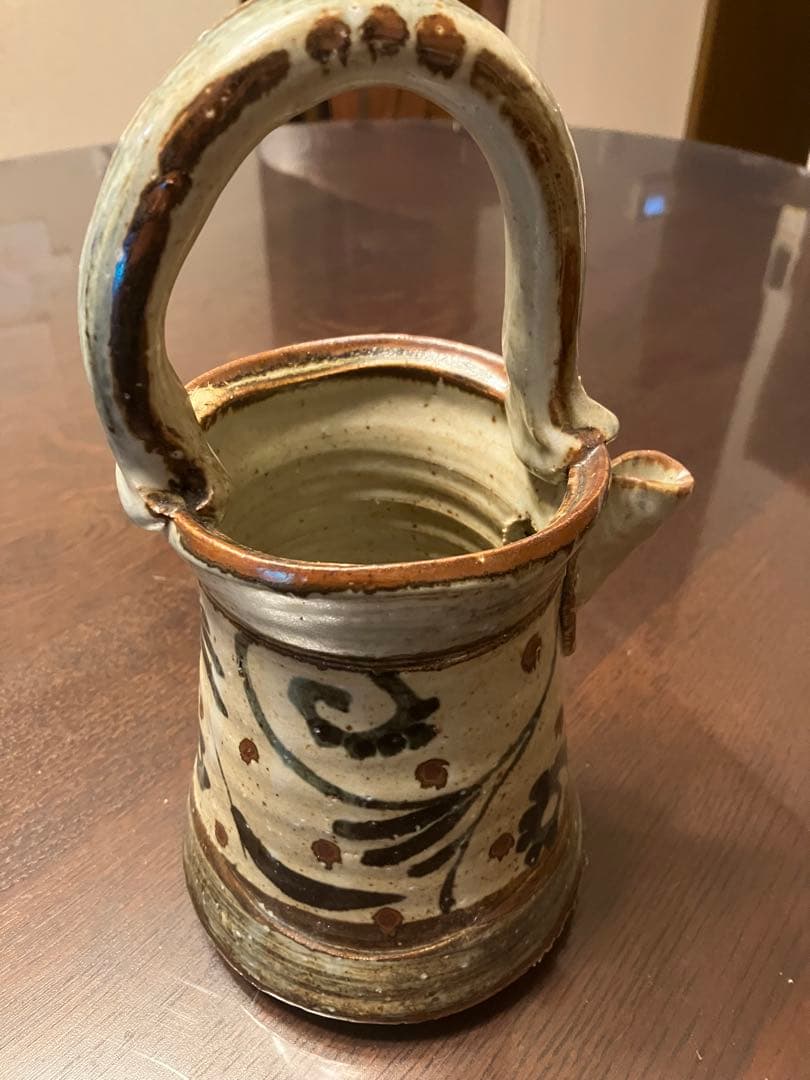 Roy & Chieko 笠間焼 水差し（内径8.5cm 高さ取手含む25cm）