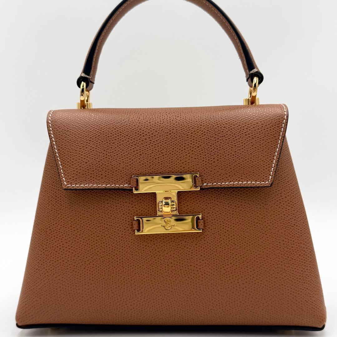 【極美品】カルボッティ ショルダーバッグ DIANA レザー 2way ブラウン