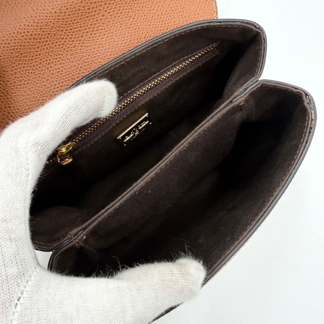 【極美品】カルボッティ ショルダーバッグ DIANA レザー 2way ブラウン