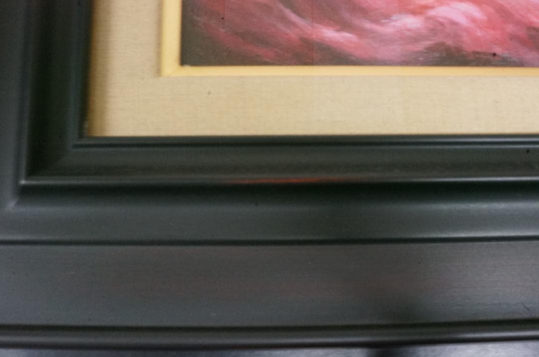 0002　絵画　幻想的　ピンク　額縁