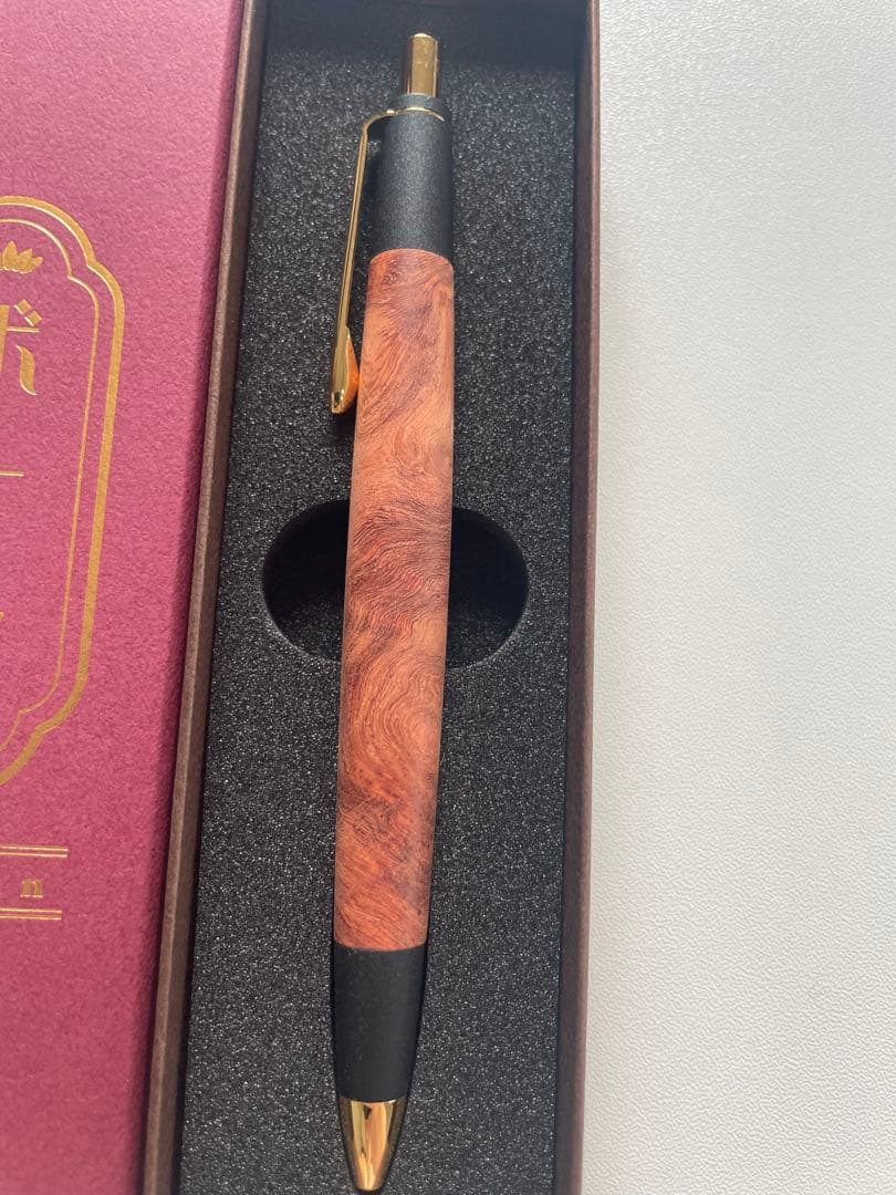 ボナンペン　本花梨瘤　真鍮金具　0.5mm シャーペン