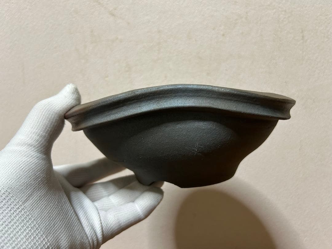 竹鳳　焼締変形盆栽鉢　貴風盆栽　小品盆栽　文人木　寄せ植え　山野草