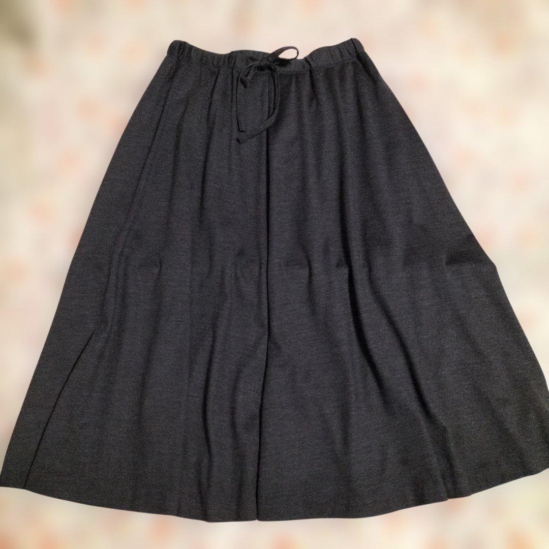 マドモアゼルノンノン　ウールフレアスカート　ネイビー　未使用品