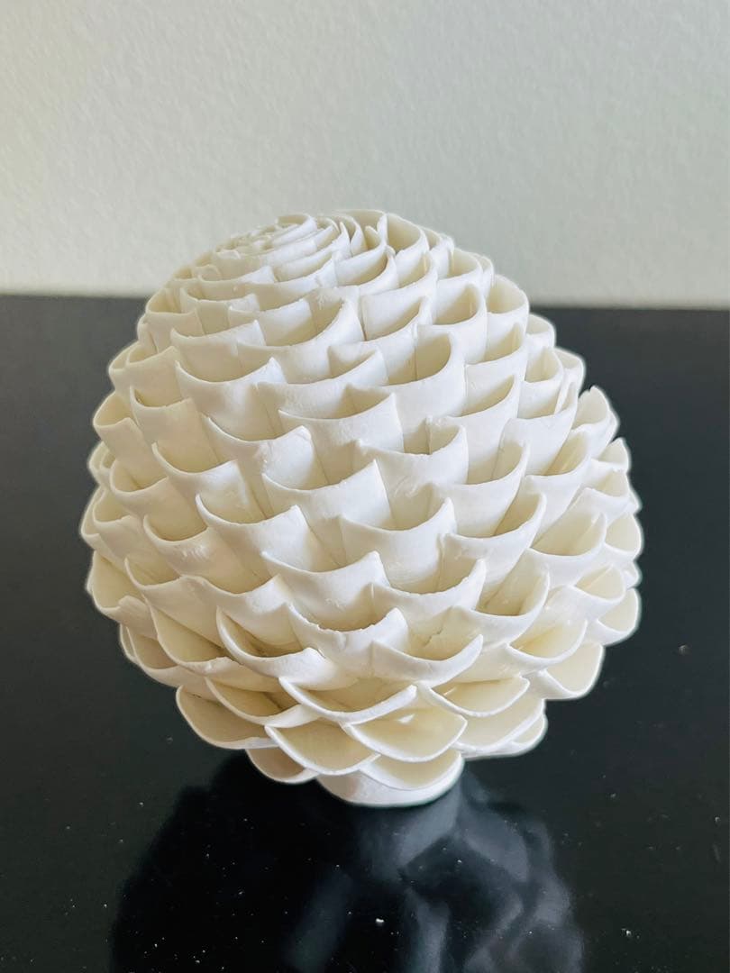 山元規子　オブジェ　陶ー卵殻ー　　（M）見立て　茶室飾　茶道　インテリア　アート