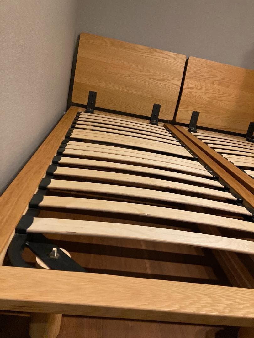 【Roy&Bell②】無印良品 シングルベッドフレーム ヘッドボード付き