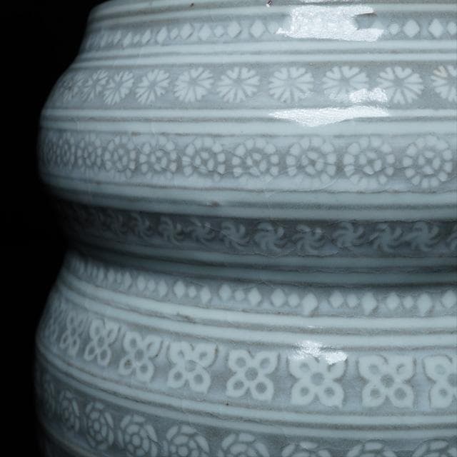 浅見五郎助　花三嶋瓢形水指　鵬雲斎宗匠御書付　共箱　茶道具　裏千家　京焼